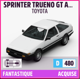 Sprinter Trueno GT Forza Horizon 5, snabb leverans